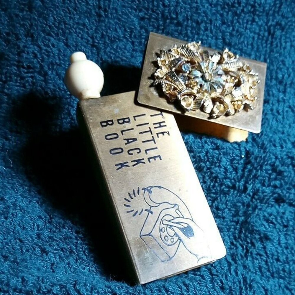 Vintage Miniature brass address book